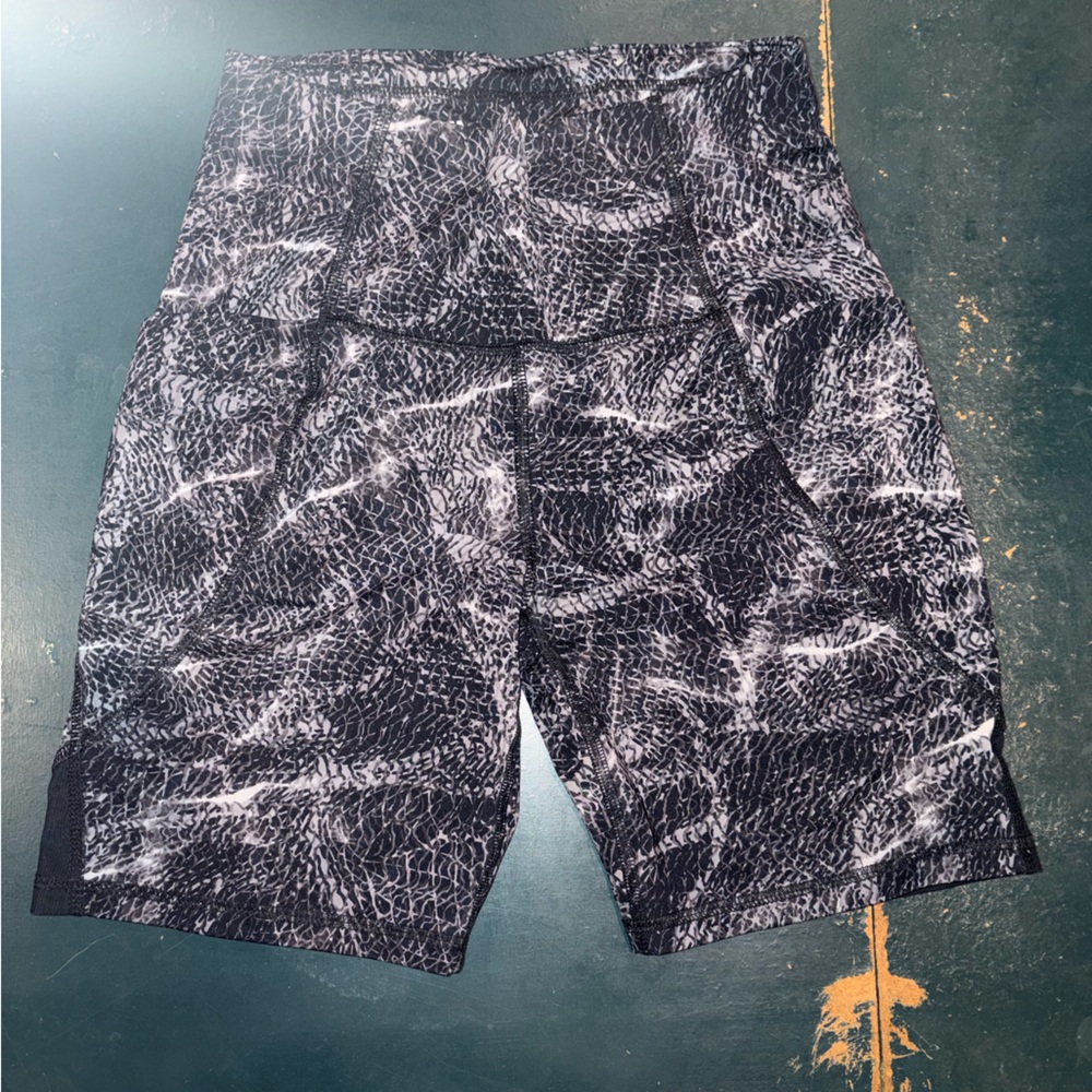 Black and White Patterned Shorts